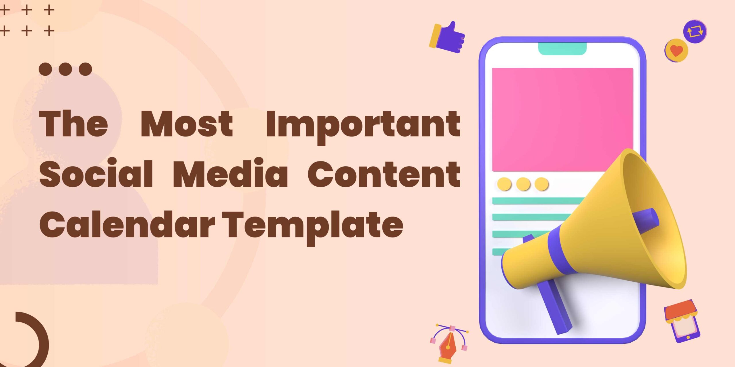 Social media content calendar template